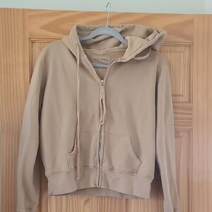 Nili Lotan Beige/Tan Zip Hoodie